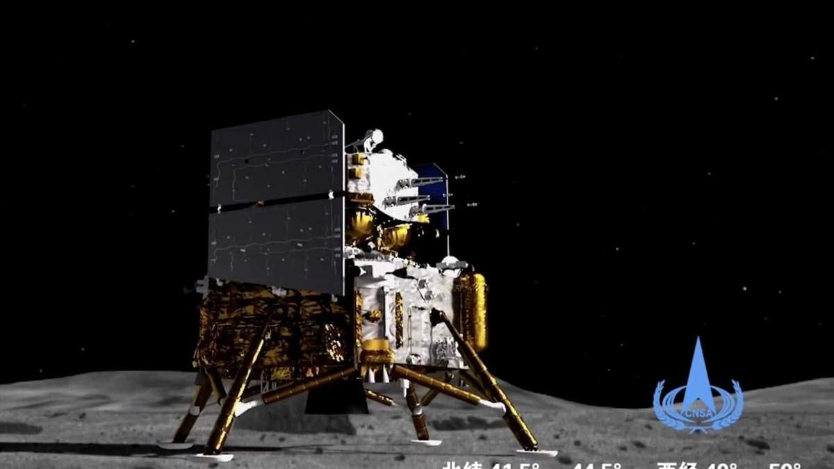 La sonda lunar robótica Chang'e 5. Foto: @SpaceNosey