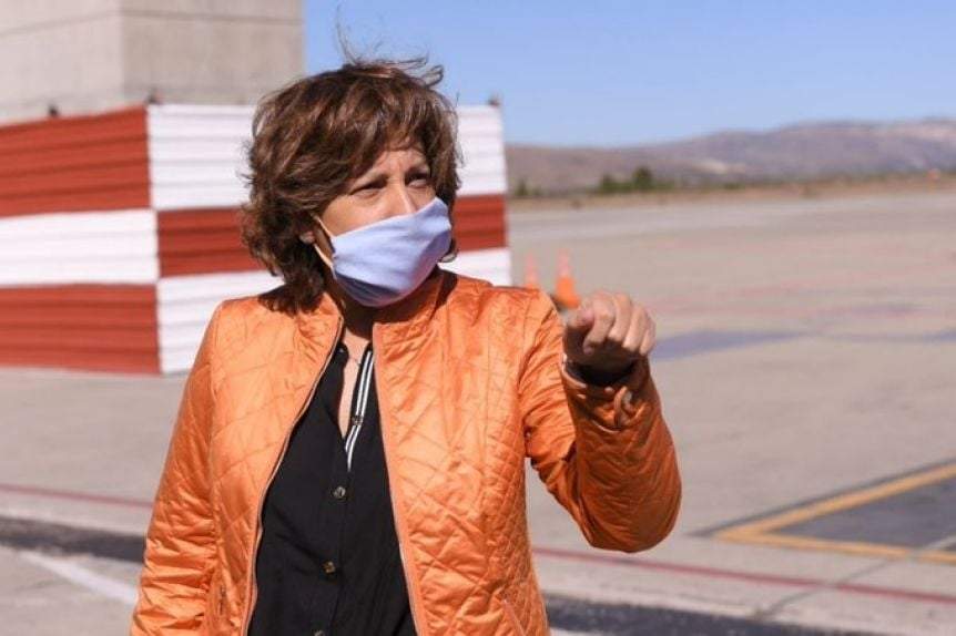 Arabela Carreras promueve el uso de barbijo. Fuente: (Instagram)