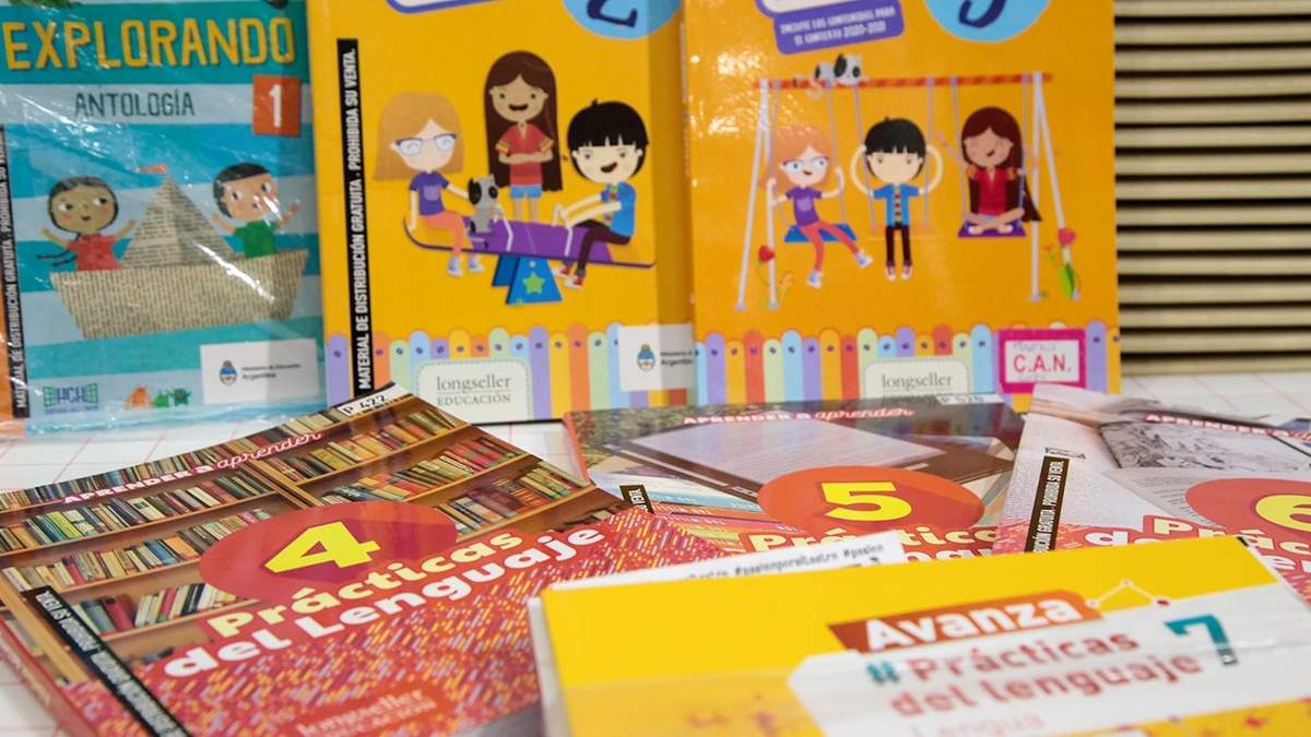 Libros entregados por el Ministerio de Educación. Fuente: (Neuquén Informa).