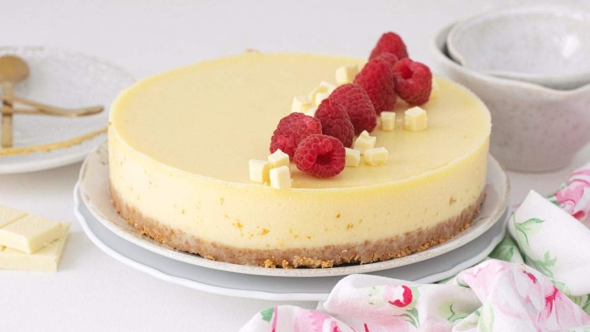 Cheesecake de chocolate blanco. Fuente: (Instagram)