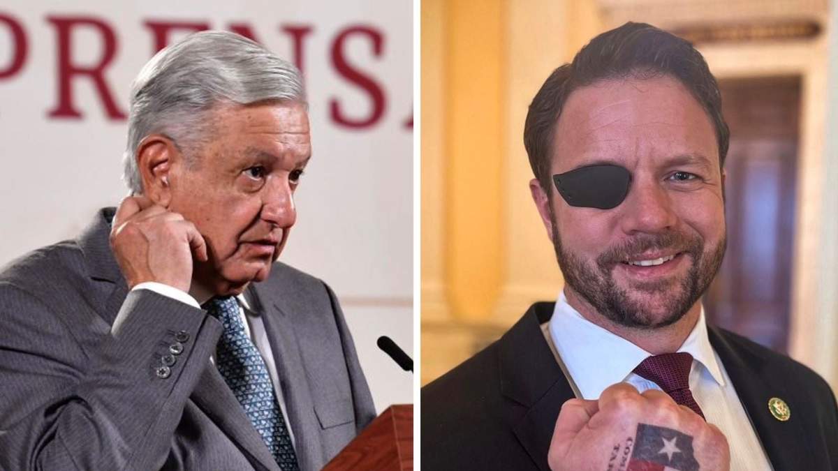 López Obrador y el congresista Dan Crenshaw