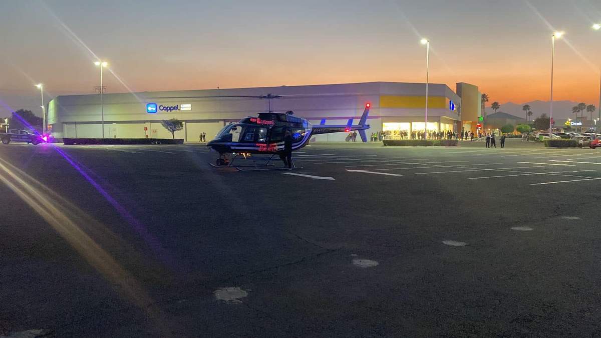 Yessica fue trasladada y atendida en helicóptero