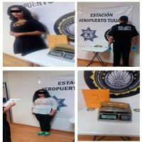 Detienen en aeropuerto de Tijuana a dos hermanas que ocultaban heroína en la ropa