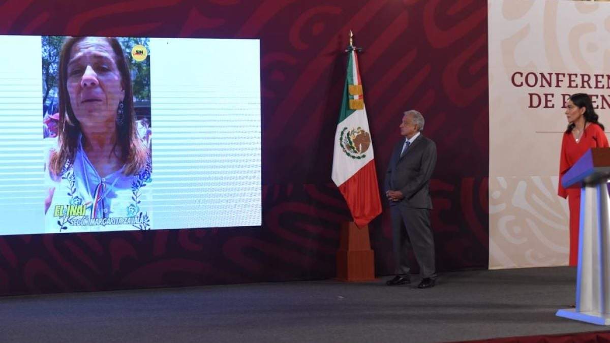En la conferencia mañanera fue exhibido el video de la legisladora panista