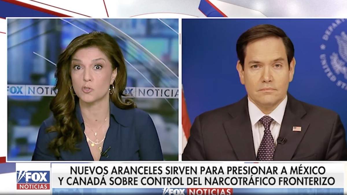 Marco Rubio en la entrevista con la conductora Rachel Campos-Duffy de Fox Noticias