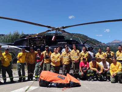 Jefes de cuadrillas del Parque Nacional Lanín se capacitaron en operación con helicópteros