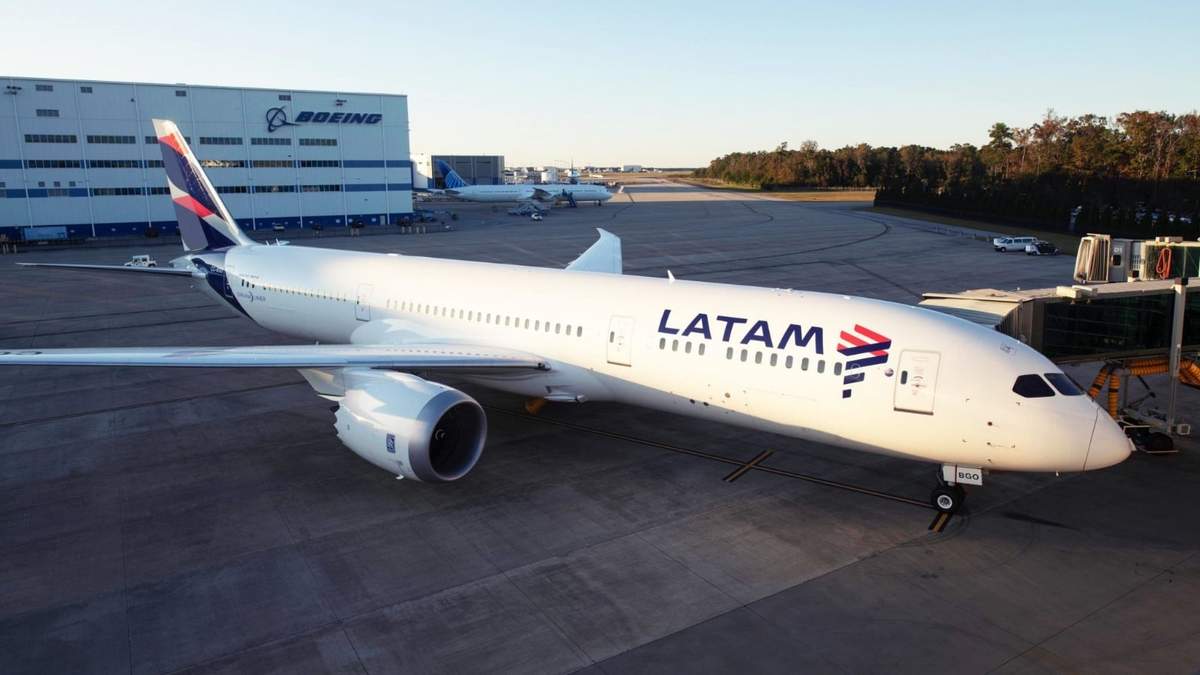 Avión de Latam Airlines. Fuente: (Instagram).
