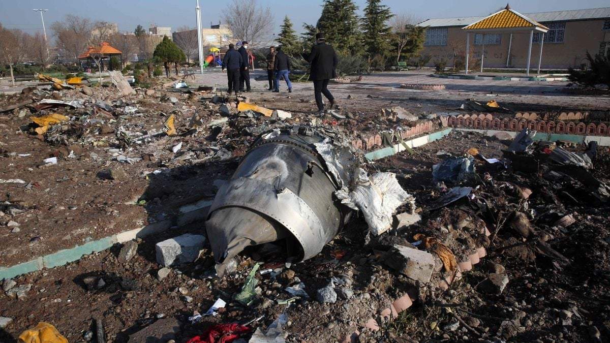 El avión ucraniano derribado el 7 de enero. Fuente: (Twitter).