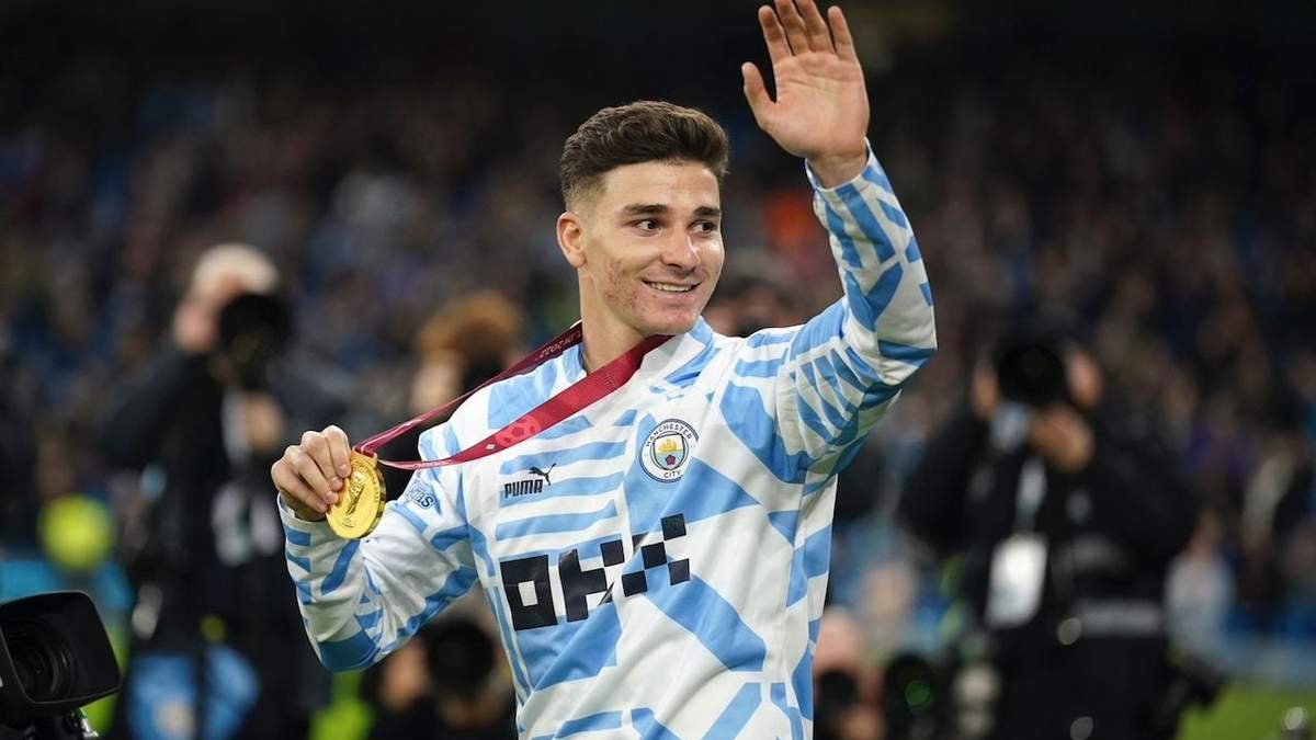 El delantero argentino Julián Álvarez