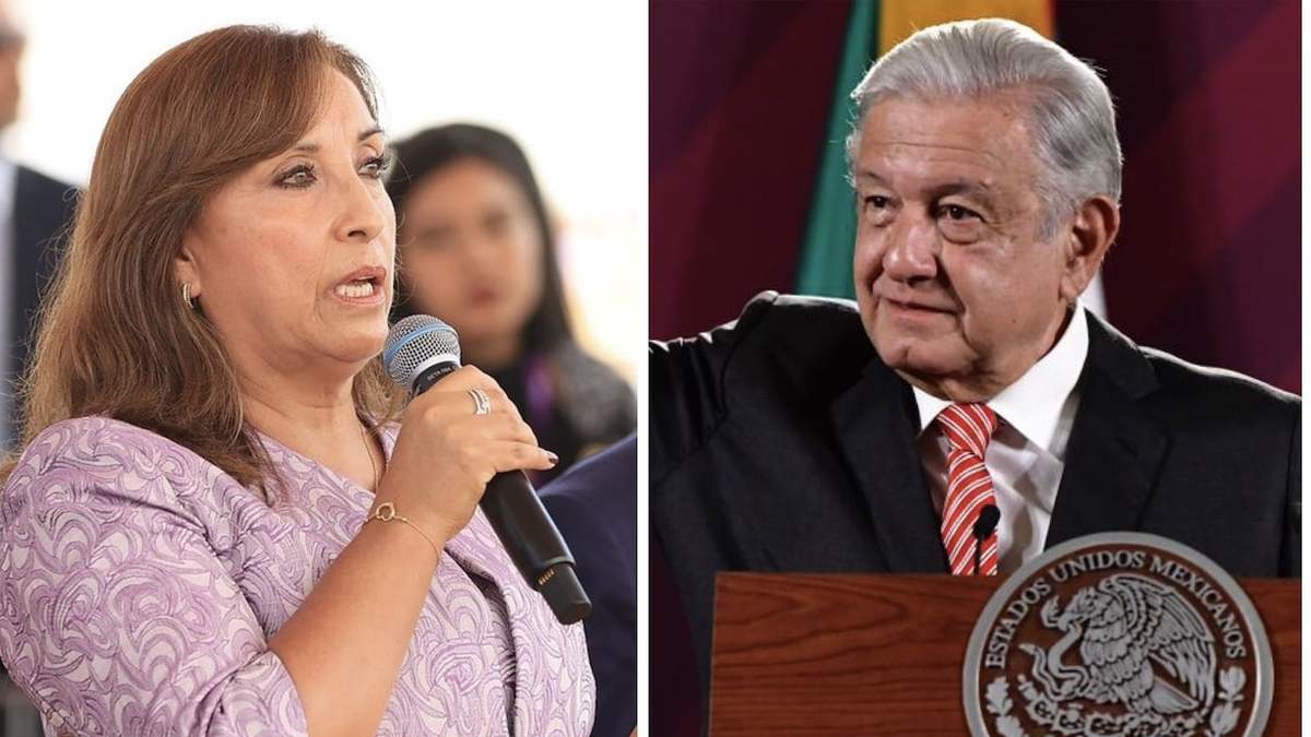 Dina Boluarte y López Obrador