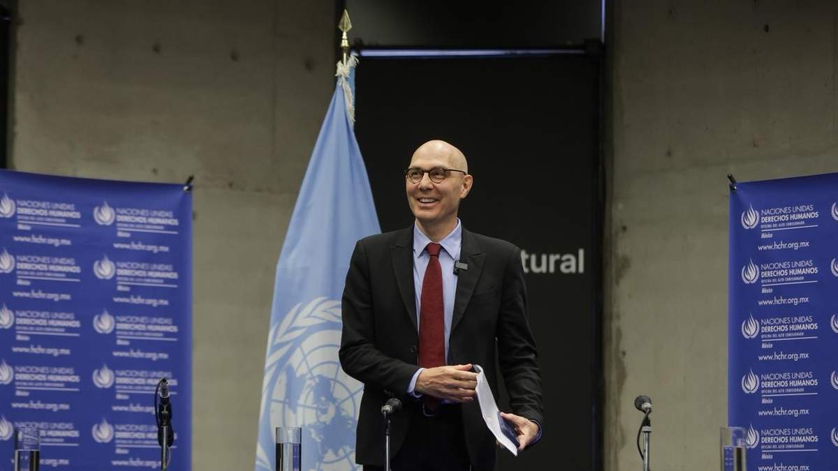 Volker Türk en la conferencia de prensa
