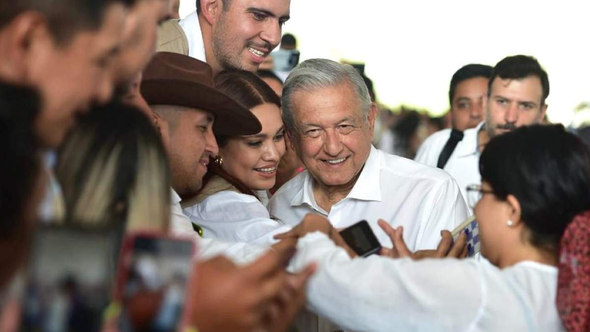 El presidente durante su visita a Nuevo León