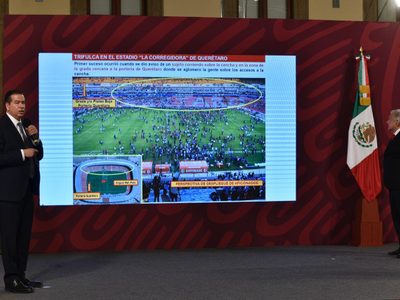Trifulca en estadio de Querétaro, por resabios de gobiernos neoliberales; hay que moralizar al país