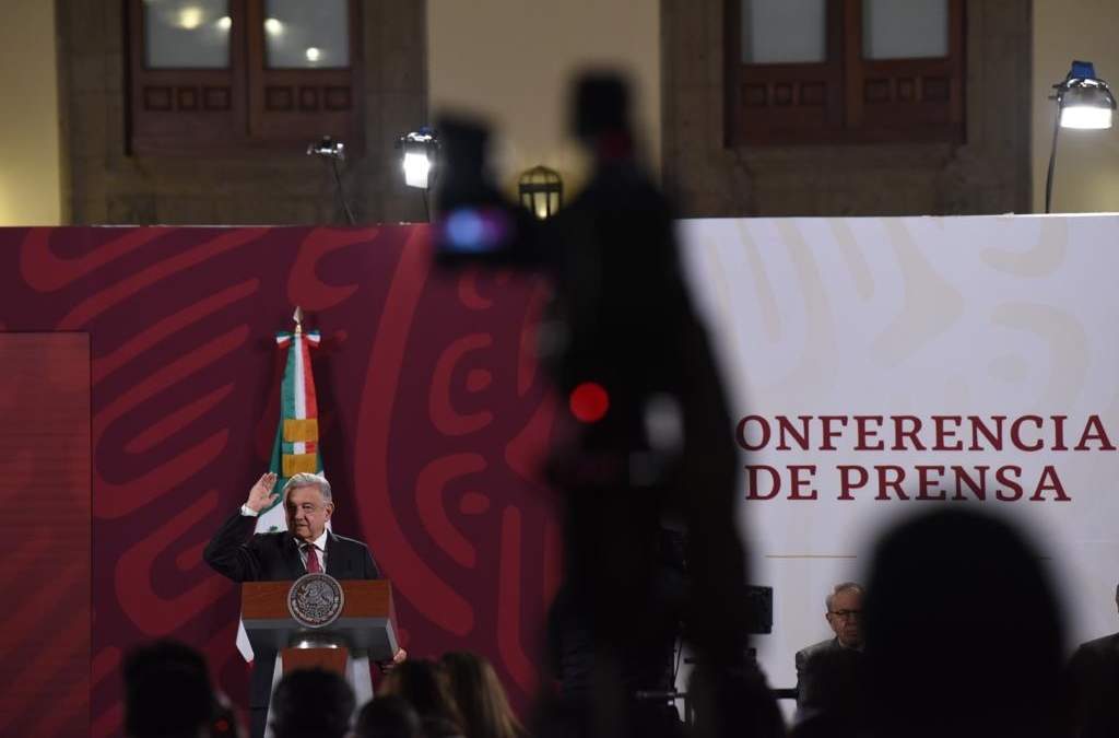 El presidente López Obrador en Palacio Nacional