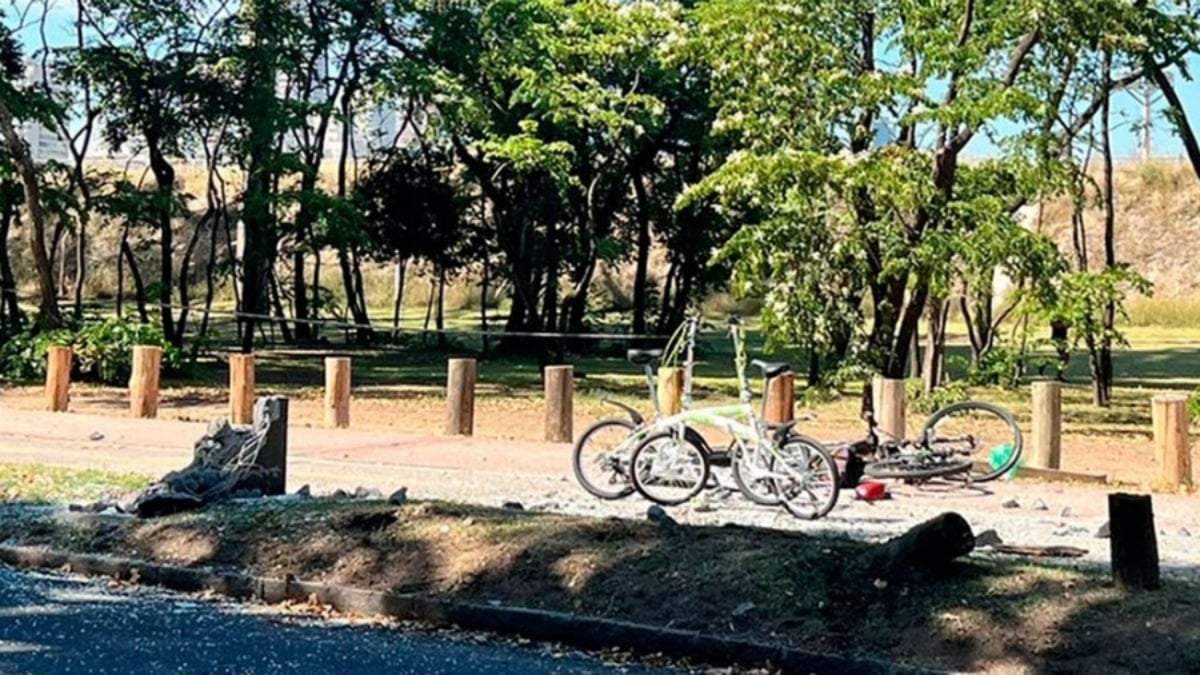 Los Bosques de Palermo luego del accidente. Fuente: (Twitter)