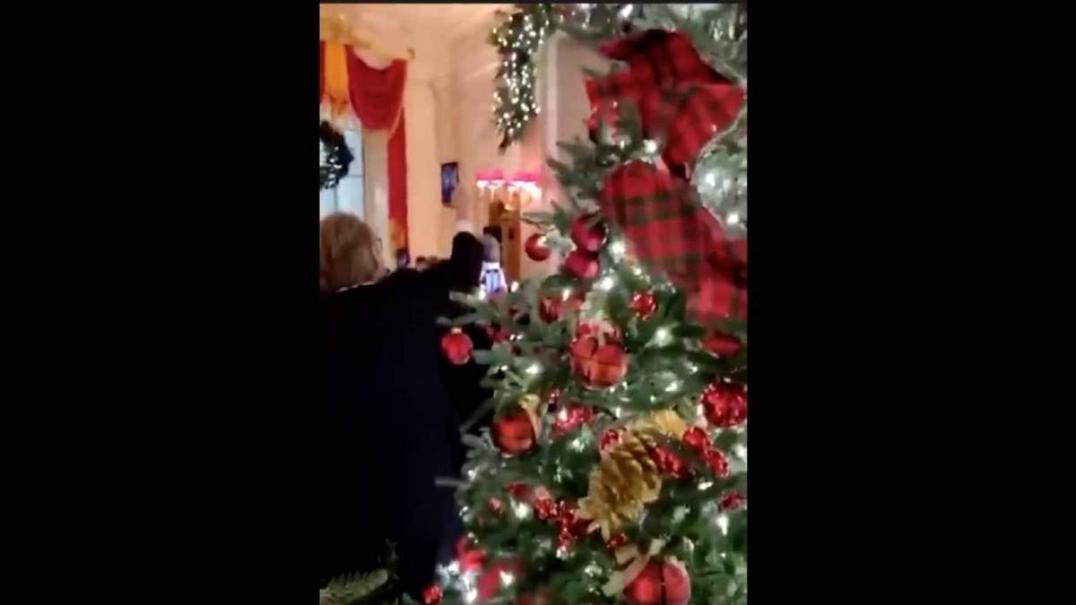 Donald Trump, durante la recepción en la Casa Blanca