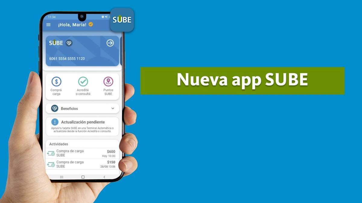Nueva aplicación SUBE. Fuente: (Gobierno Nacional).