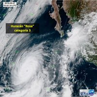 El huracán "Rosa" ya es categoría 3