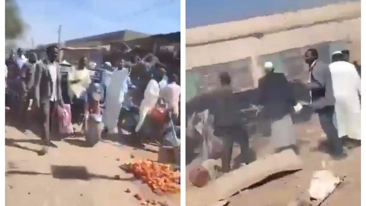 Un mercado bombardeado en Darfur