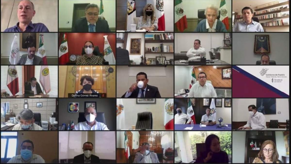 La reunión virtual de los gobernadores con los titulares de la SEP y Segob