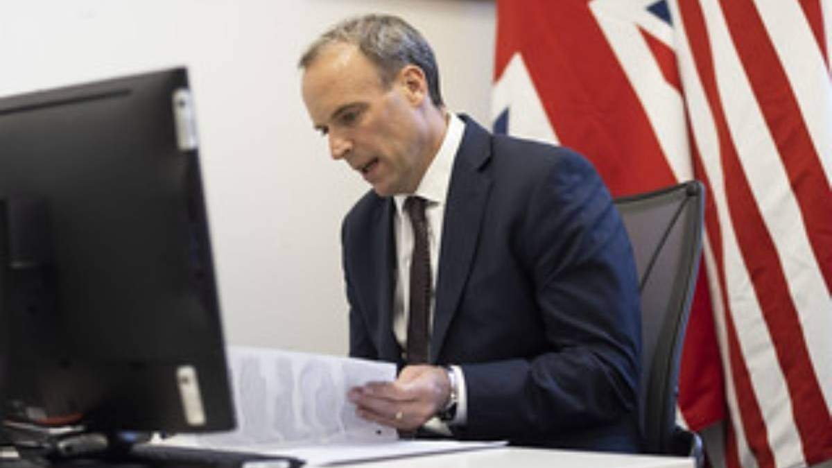 El ministro de Exteriores de Reino Unido, Dominic Raab