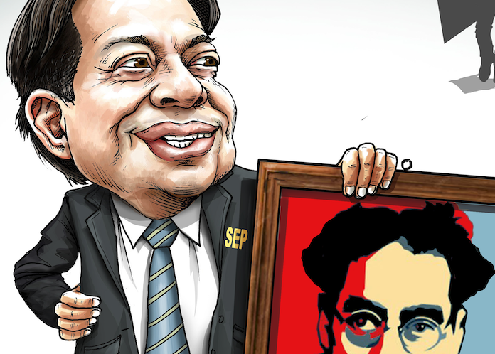 Vista previa de "Cada quien con su marxismo", cartón de José Antonio Rodríguez