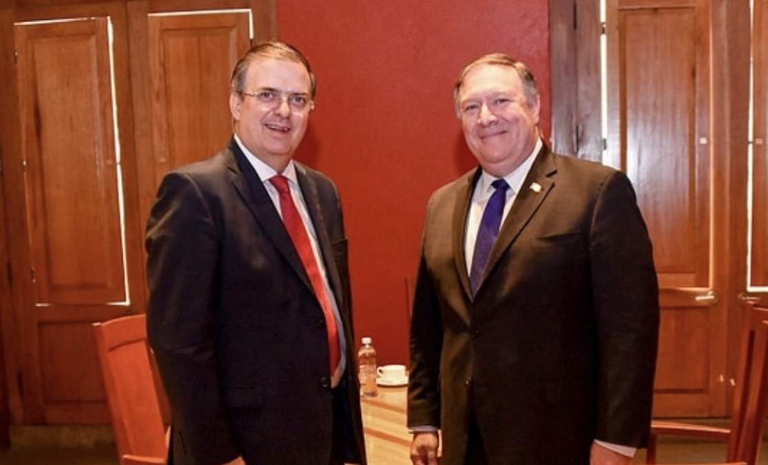 Marcelo Ebrard y Mike Pompeo