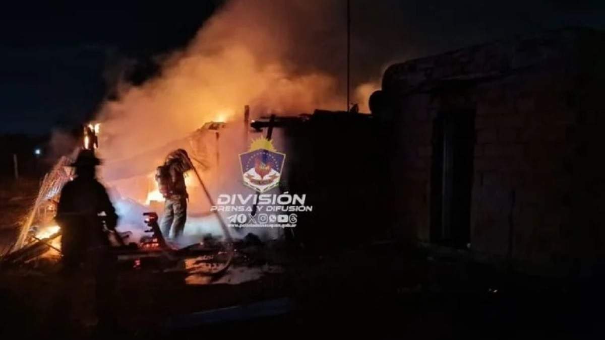 El incendio ocurrió el miércoles 29 de mayo. Fuente: (Policía de Neuquén)