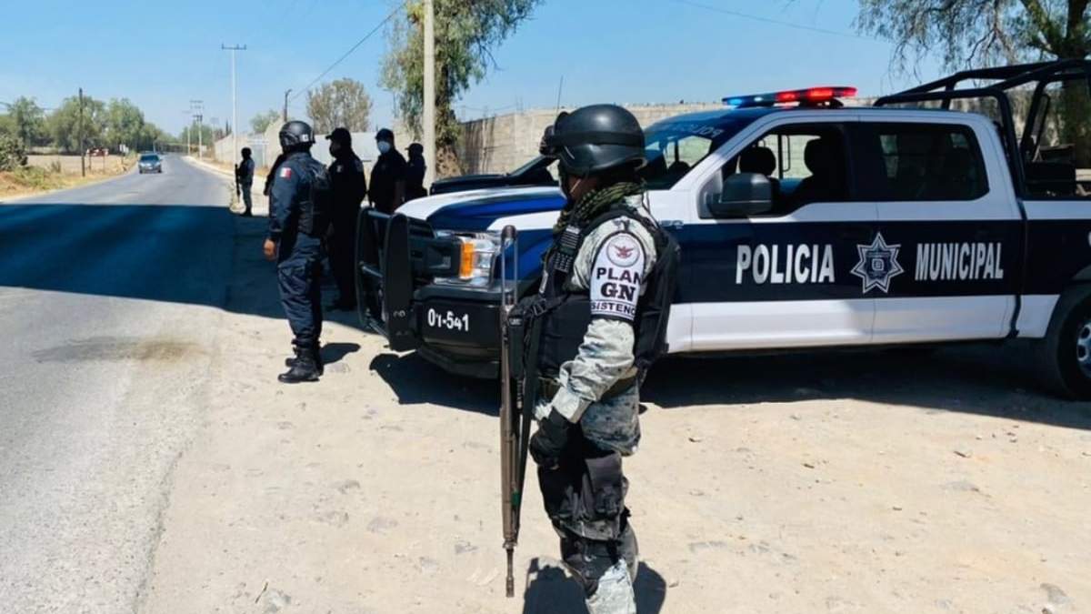 Policías de Tula y elementos de la Guardia Nacional