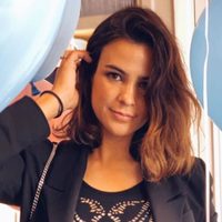 Agustina Cherri dejó ver la carita de su hijo Bono