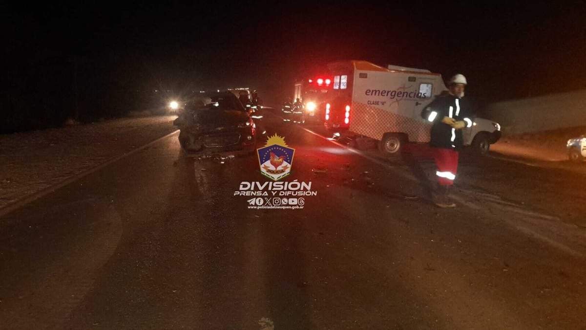 El choque ocurrió en el kilómetro 96 de la ruta 5. Fuente (Policía de Neuquén)