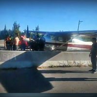 Pánico en Río Negro: el video de un aterrizaje de emergencia sobre ruta 22