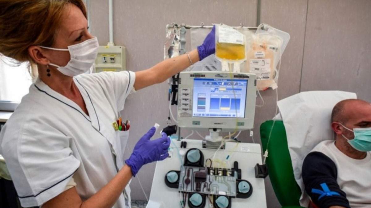 Donación de plasma. Fuente: (Twitter)