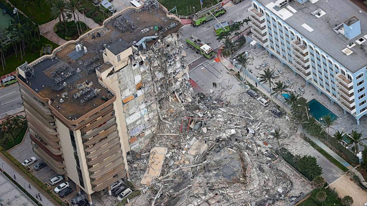 Así quedó el edificio tras el derrumbe. Fuente: (Twitter)