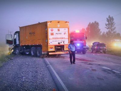 "Dos muertos": Choque fatal en San Patricio del Chañar