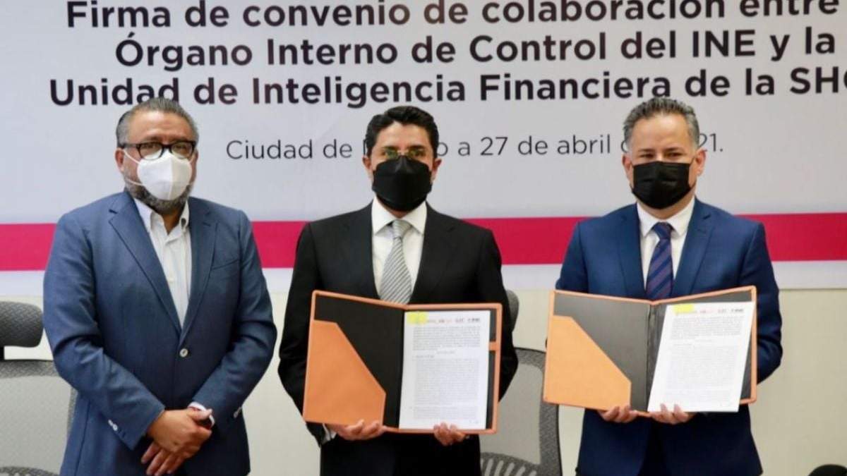 La firma del convenio entre la Unidad de Inteligencia Financiera (UIF) y el Instituto Nacional Electoral (INE)