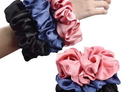 Hacé vos misma estos scrunchies para atar el pelo, de los colores y telas que quieras