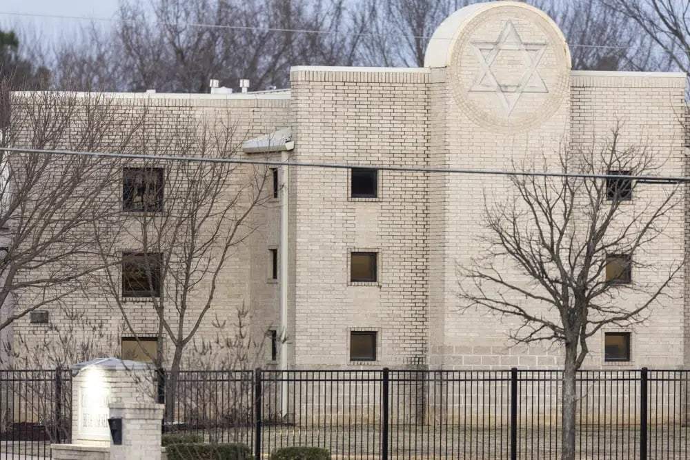 Sinagoga de la Congregación Beth Israel, el 16 de enero de 2022, en Colleyville, Texas
