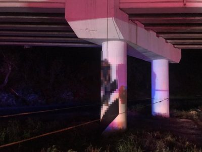 Ejecutan y cuelgan de un puente a un hombre en el sur de Veracruz