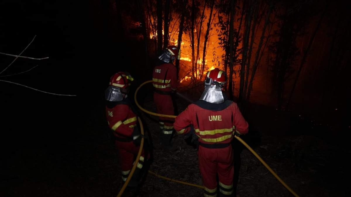 Huelva y Murcia aún mantienen incendios activos. Fuente: (Twitter)