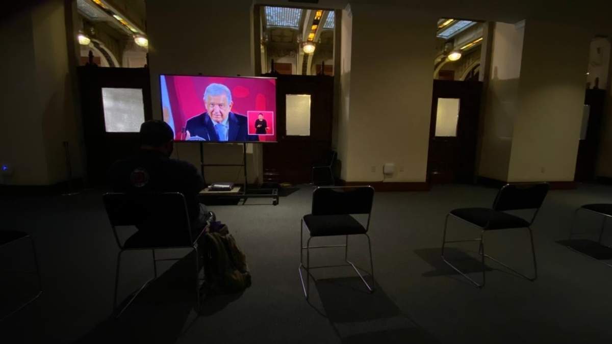 El presidente López Obrador en su conferencia de prensa