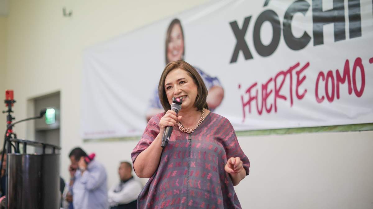 La precandidata presidencial de la coalición Fuerza y Corazón por México, Xóchitl Gálvez