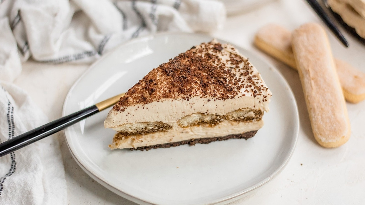 Tiramisú cheesecake. Fuente: (Twitter)