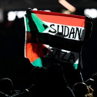 Artista que desplegó bandera sudanesa-palestina en medio tiempo del Super Bowl no enfrentará cargos