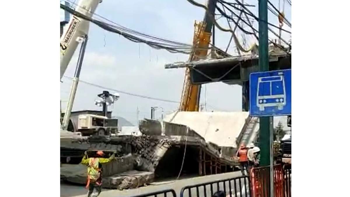 La estructura que se desplomó.