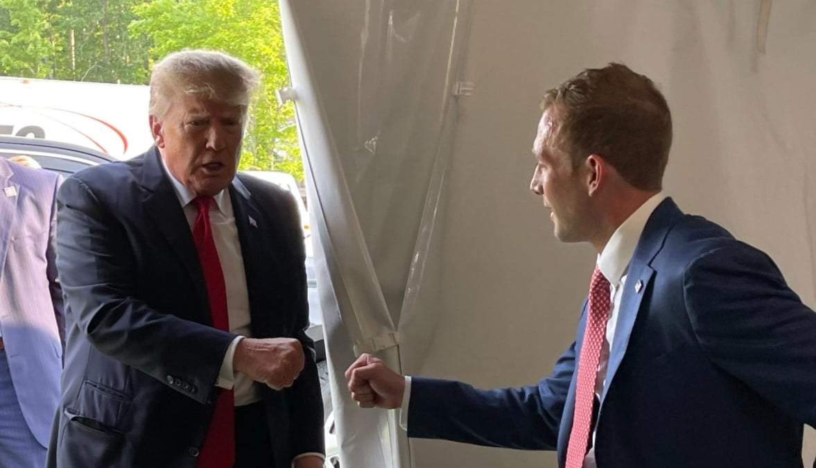 Trump junto al exasistente de la Casa Blanca Max Miller.