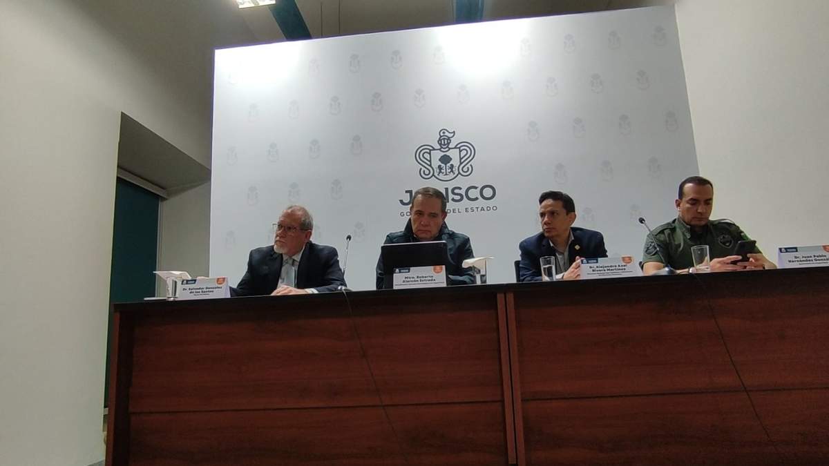 Conferencia de prensa de autoridades de Jalisco