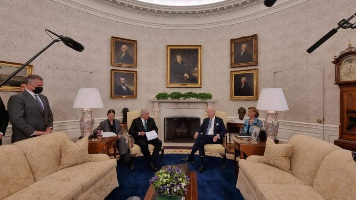 Andrés Manuel López Obrador y Joe Biden en la Casa Blanca