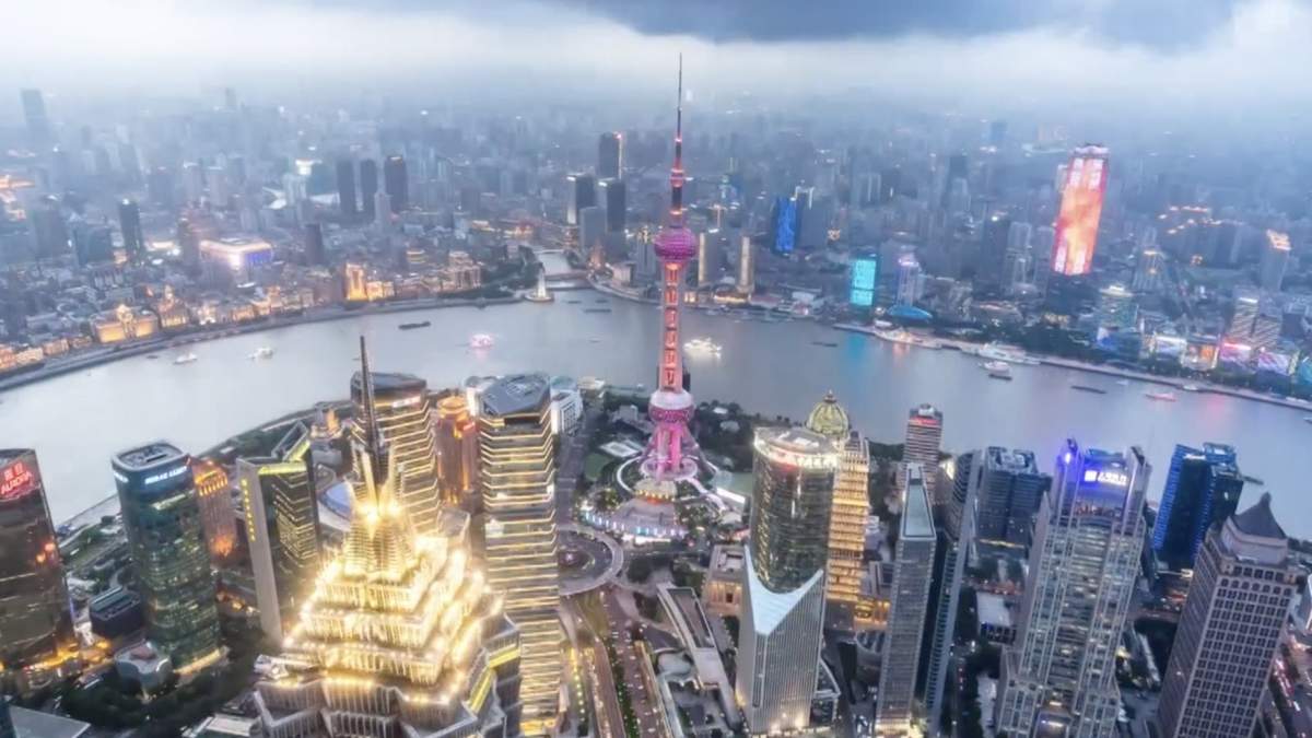 Los rascacielos en Shangai