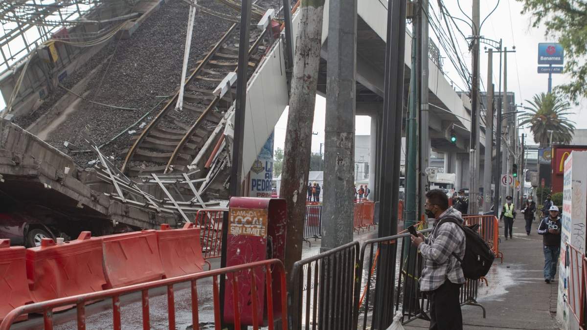 Tramo elevado de la Línea 12 del Metro, donde ocurrió el colapso